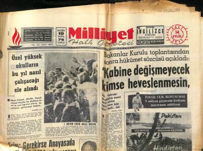 Milliyet Halk Gazetesi 14 Eylül 1971 - Kruşçev Sessiz Bir Törenle Gömüldü GZ118740 - 1
