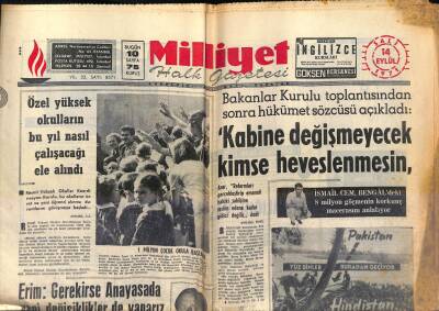 Milliyet Halk Gazetesi 14 Eylül 1971 - Londrada Bir Banka Soyuldu , 20 Milyon Lira Çalındı GZ118741 - 1