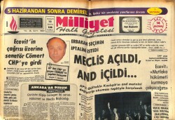 Milliyet Halk Gazetesi 14 Haziran 1977 - Haliç Köprüsünde 5 Araç Yandı GZ62440 - 1