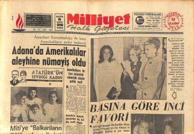 Milliyet Halk Gazetesi 14 Kasım 1966 - Afrika Güzelini Kaçırmak İstediler GZ88476 - 1