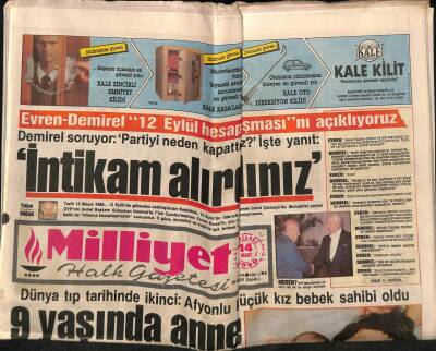 Milliyet Halk Gazetesi 14 Mart 1990 - Mediha Şen Sancakoğlu İddialı GZ76655 - 1