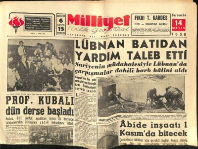 Milliyet Halk Gazetesi 14 Mayıs 1958 - Türkiyede İlk Elektronik Beyin Kolejde Kuruldu GZ76114 - 1