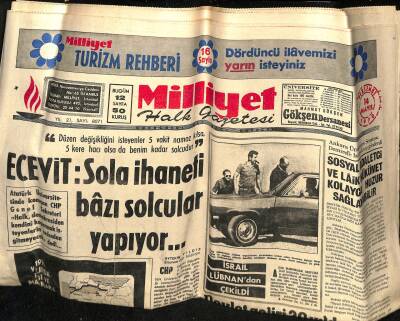 Milliyet Halk Gazetesi 14 Mayıs 1970 - İsrail Lübnandan Çekildi - Ankara TVsi Batı Anadoluda Görülecek GZ124381 - 1