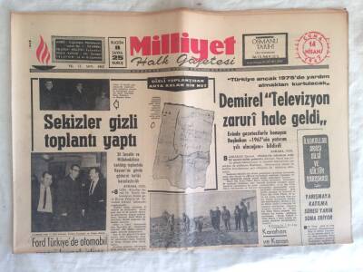 Milliyet Halk Gazetesi 14 Nisan 1967 - Jayne Mansfield Parlamentoya Geliyor GZ73727 - 1