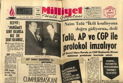 Milliyet Halk Gazetesi 14 Nisan 1973 - Çetin Altan İkinci Mahkumiyeti Çekmeğe Başladı GZ79051 - 1