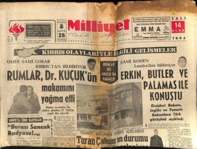 Milliyet Halk Gazetesi 14 Ocak 1964 - Kalkütada 4000 Kişi Tevkif Edildi GZ69690 - 1