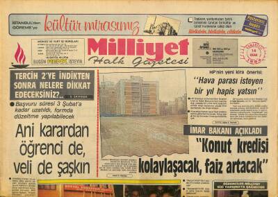 Milliyet Halk Gazetesi 14 Ocak 1984 - Dolar Tahtakalede 347 Lirayı Geçti - İmar Bakanı Açıkladı Konut Kredisi Kolaylaşacak , Faiz Artacak GZ125972 - 1