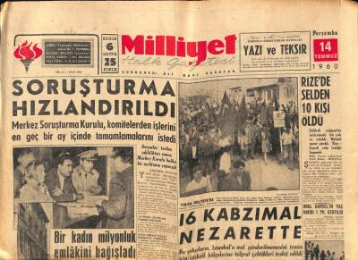 Milliyet Halk Gazetesi 14 Temmuz 1960 - Amerika , Muş-Tatvan Demiryolu İnşaatına 6 Milyon Dolar Veriyor GZ92594 - 1