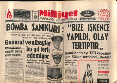Milliyet Halk Gazetesi 15 Ağustos 1968 - General Ve Albaylar Bu Yıl Terfi Edemiyor GZ70459 - 1