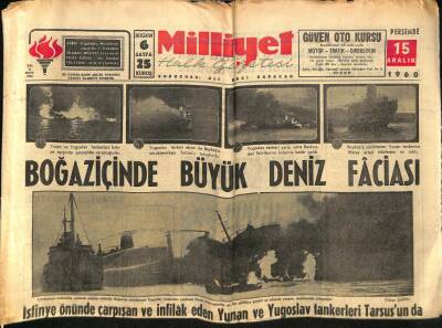 Milliyet Halk Gazetesi 15 Aralık 1960 - Boğaziçinde Büyük Deniz Faciası GZ81287 - 1