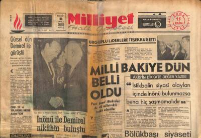 Milliyet Halk Gazetesi 15 Ekim 1965 - James Bond 007 Serisiyle Başladı GZ91726 - 1