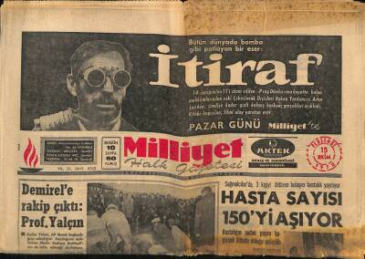 Milliyet Halk Gazetesi 15 Ekim 1970 - İki Kişiyi Öldüren Bulaşıcı Hastalık Yayılıyor , Hasta Sayısı 78e Yükseldi GZ88903 - 1