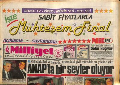 Milliyet Halk Gazetesi 15 Eylül 1985 - OECD Türkiye Sorumlusu Geberth İle Sofrada Buluştular GZ83717 - 1