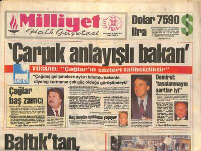 Milliyet Halk Gazetesi 15 Eylül 1992 - 29 Iraklı Egede Kayıp - Demirel Tasalanmayın Şartlar İyi - Rahmi Koç Bugün Açıklama Yapıyor GZ123003 - 1