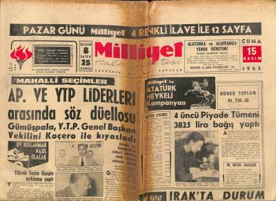 Milliyet Halk Gazetesi 15 Kasım 1963 - Yaşar Kemalin Bir Eseri Daha İngilizceye Çevrildi GZ118540 - 1