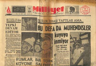 Milliyet Halk Gazetesi 15 Mart 1965 - Ingrid Bergmanın Kızı İçin Son Fırsat - Kozluda Tepki Devam Ediyor GZ121432 - 1