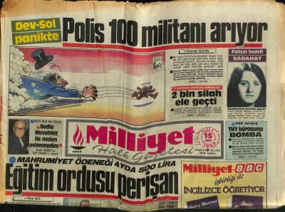 Milliyet Halk Gazetesi 15 Mart 1987 - İstanbulda Zarar 10 Milyar GZ62491 - 1