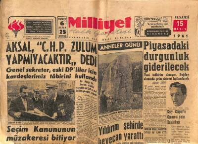 Milliyet Halk Gazetesi 15 Mayıs 1961 - Hilton Otelinde Dün 70 Kişi Zehirlendi GZ77612 - 1