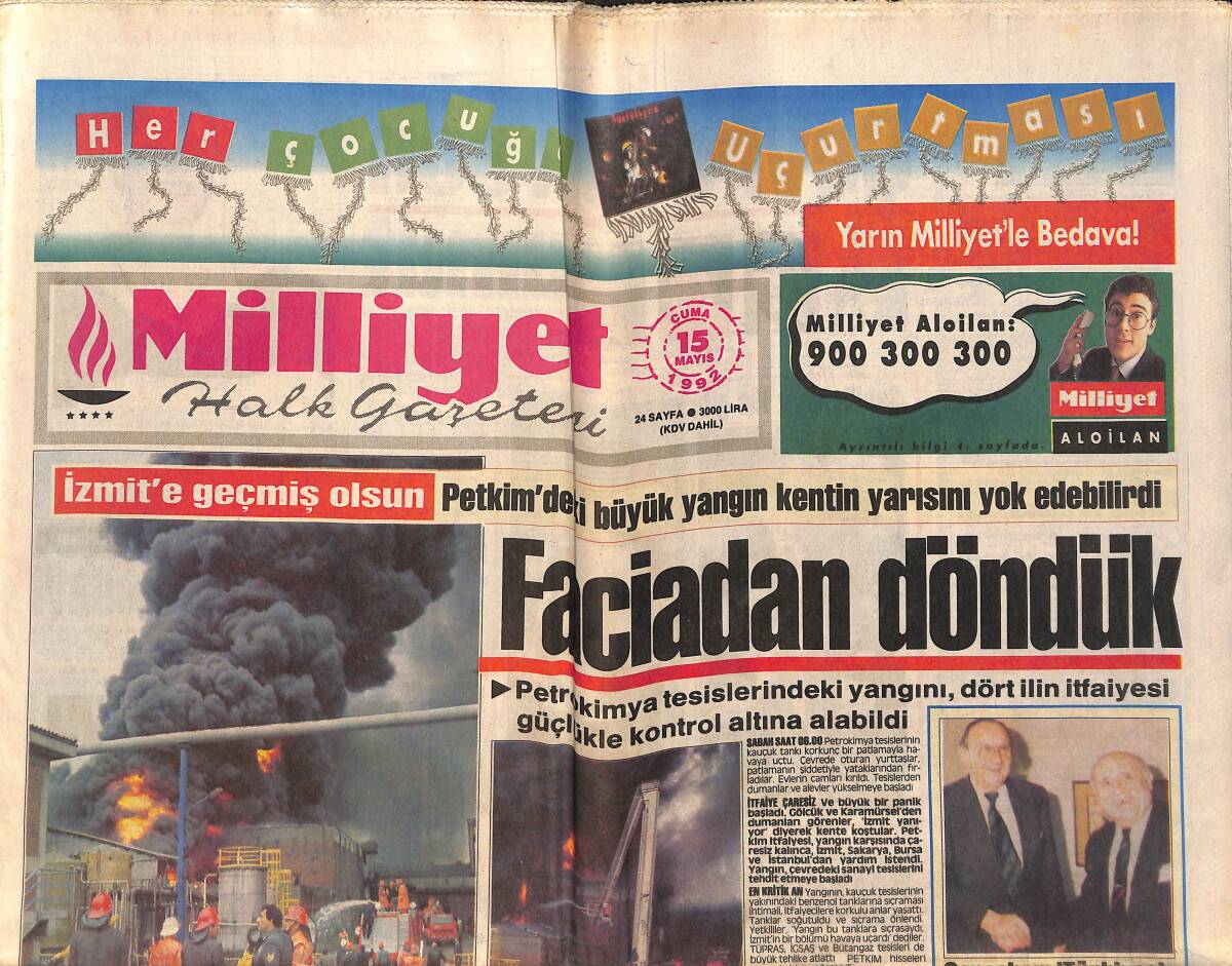 Milliyet Halk Gazetesi 15 Mayıs 1992 - Ekranda Müzik Şöleni * Zeki Müren-Emel Sayın-Sibel Can GZ157866 - 1