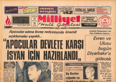 Milliyet Halk Gazetesi 15 Nisan 1981 - Bülent Ersoy Kadın Oldu - Balıkesir Kâğıt Fabrikası , Yarın Akşam Üretime Başlayacak GZ127681 - 1