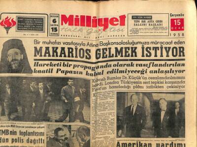 Milliyet Halk Gazetesi 15 Ocak 1958 - TMBnin Toplantısını Dün Polis Dağıttı GZ74469 - 1