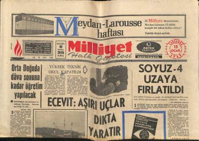 Milliyet Halk Gazetesi 15 Ocak 1969 - Demirel Yeni Evine Taşındı GZ70584 - 2