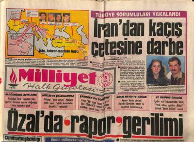Milliyet Halk Gazetesi 15 Ocak 1987 - İrandan Kaçış Çetesine Darbe GZ62766 - 1