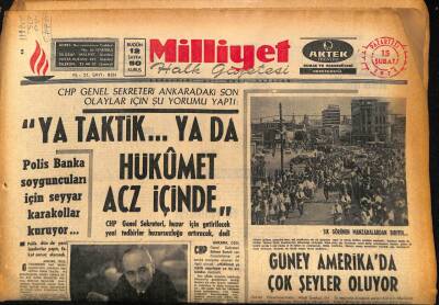 Milliyet Halk Gazetesi 15 Şubat 1971 - Kültür Sarayı Kampanyası İlgi Görmüyor GZ86859 - 1