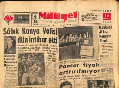Milliyet Halk Gazetesi 15 Temmuz 1960 - Japon Başbakanı Kişi Bıçaklandı - John Kennedy Başkan Adayı GZ92595 - 1