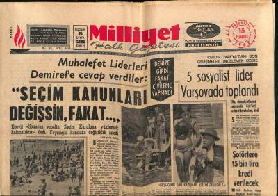 Milliyet Halk Gazetesi 15 Temmuz 1968 - Dünya Bankasından 150 Milyon Dolar Kredi İstedik GZ79599 - 1