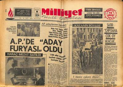 Milliyet Halk Gazetesi 16 Ağustos 1965 - APde Aday Furyası Oldu GZ79099 - 1
