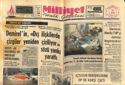 Milliyet Halk Gazetesi 16 Ekim 1976 - Temeli Atılacak Karakaya Barajı , Kebandan %50 Daha Fazla Enerji Üretecek GZ118386 - 1