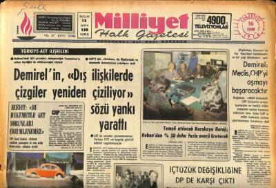 Milliyet Halk Gazetesi 16 Ekim 1976 - Tofaş Kararnamesi Bir Zaferdir Diyen Erbakan Yine TRTden Yakındı GZ85663 - 1