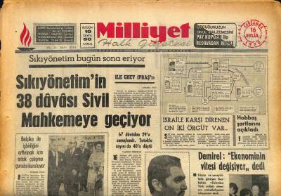 Milliyet Halk Gazetesi 16 Eylül 1970 - Demirel Ekonominin Vitesi Değişiyor dedi GZ85970 - 1