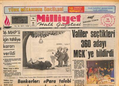 Milliyet Halk Gazetesi 16 Eylül 1981 - İlk Hacı Kafilesinin Uçağı Bomba İhbarı Yüzünden Geç Kalktı - Valiler Seçtikleri 360 Adayı MGKye Bildirdi GZ127473 - 1
