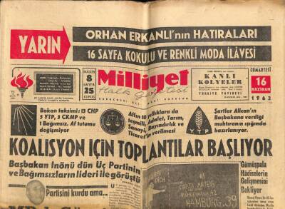 Milliyet Halk Gazetesi 16 Haziran 1962 - Gizli Ordu Cezayiri Yakıp Yıkmaya Başladı GZ70452 - 1
