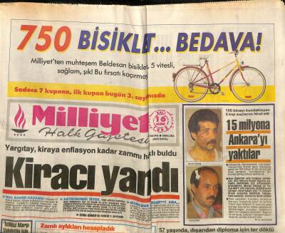 Milliyet Halk Gazetesi 16 Haziran 1992 - Michael Jackson Heyecanı - Sırbistanda Kuyruk Devri GZ118238 - 1