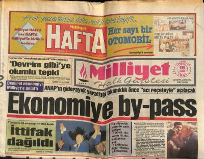 Milliyet Halk Gazetesi 16 Kasım 1991 - Türkeş Ve 18 Arkadaşı RPden Koptu GZ76863 - 1