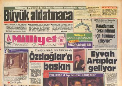 Milliyet Halk Gazetesi 16 Mart 1985 - Özdağlara Baskın - Cosmos , Amerikan Liginden Atıldı GZ127234 - 1