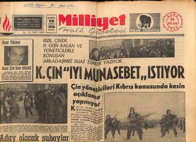 Milliyet Halk Gazetesi 16 Nisan 1965 - Bulgaristanda Bir Darbe Önlendi GZ81162 - 1