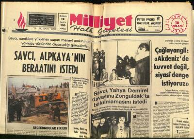 Milliyet Halk Gazetesi 16 Nisan 1976 - Savcı , Yahya Demirel Davasına Zonguldakta Bakılmamasını İstedi - Türkeş , Ecevit Ve Pulur Hakkında Dava Açtı GZ118824 - 1