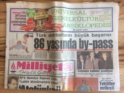 Milliyet Halk Gazetesi 16 Nisan 1989 - Sakıp Sabancı Kalbini Yeniliyor GZ72737 - 2
