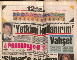 Milliyet Halk Gazetesi 16 Nisan 1990 - Bush Yönetimi , Özalın Destek Kaybettiği İnancında GZ62823 - 2
