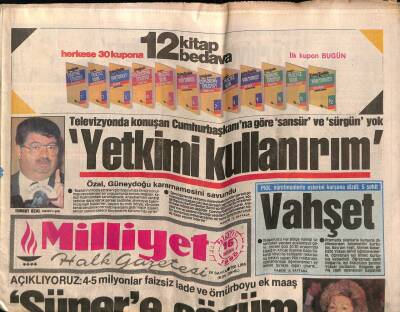 Milliyet Halk Gazetesi 16 Nisan 1990 - Bush Yönetimi , Özalın Destek Kaybettiği İnancında GZ62823 - 2