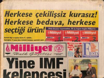 Milliyet Halk Gazetesi 16 Nisan 1994 - Müjde Arın Metamorfoz Korkusu - Çillere Denktaş Baskısı GZ96448 - 1