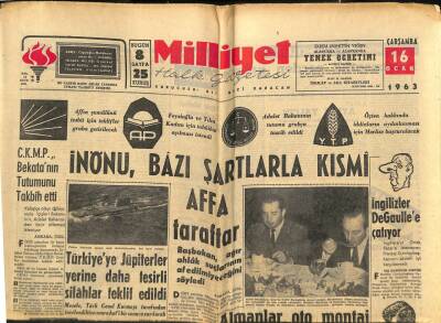 Milliyet Halk Gazetesi 16 Ocak 1963 - Almanlar Oto Montaj Fabrikası Kuracaklar GZ79147 - 1