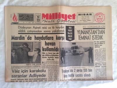 Milliyet Halk Gazetesi 16 Ocak 1967 - Mardinde Haydutlara Karşı Havan Kullanıldı GZ73703 - 1