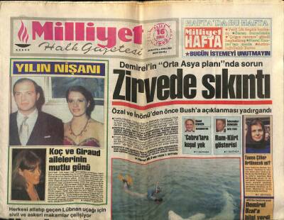 Milliyet Halk Gazetesi 16 Şubat 1992 - Koç Ve Giraud Ailelerinin Mutlu Günü GZ62476 - 1