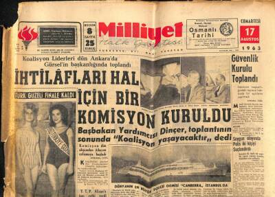 Milliyet Halk Gazetesi 17 Ağustos 1963 - Yunanistan Makariosu İkaz Etti GZ81993 - 1