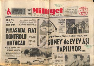Milliyet Halk Gazetesi 17 Ağustos 1970 - Halim Alyot Vefat Etti - Berlin Polisi 4 Türkü Dövdü GZ117970 - 1
